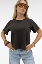 maglia crop a manica corta simple
